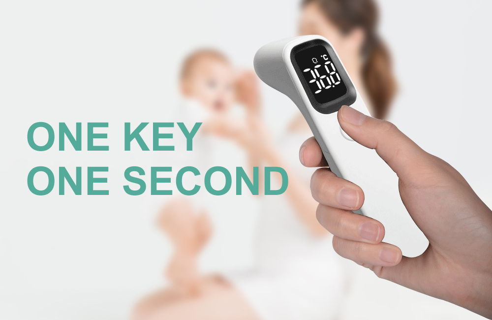 No Touch Forehead Ear Infrared Digital Thermometer for Adult Baby Home and Outdoor Use